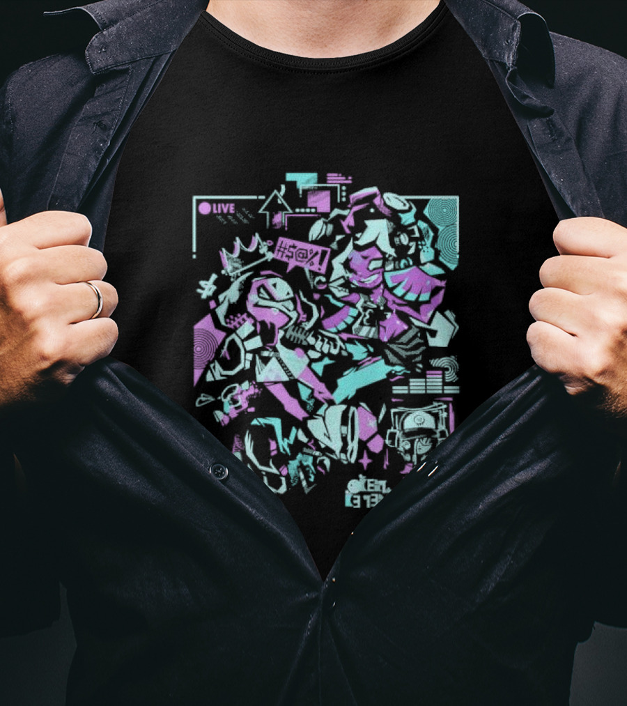 Splatoon Inspired Don't Get Cooked Gaming Art Brian Shepard T-Shirt