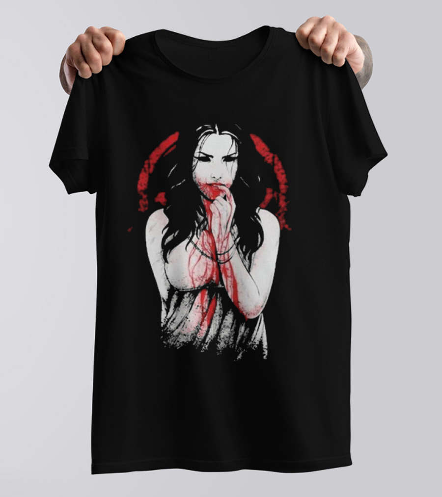 Electric Callboy Eat Me Alive Bloody Woman In Red And Black T-Shirt
