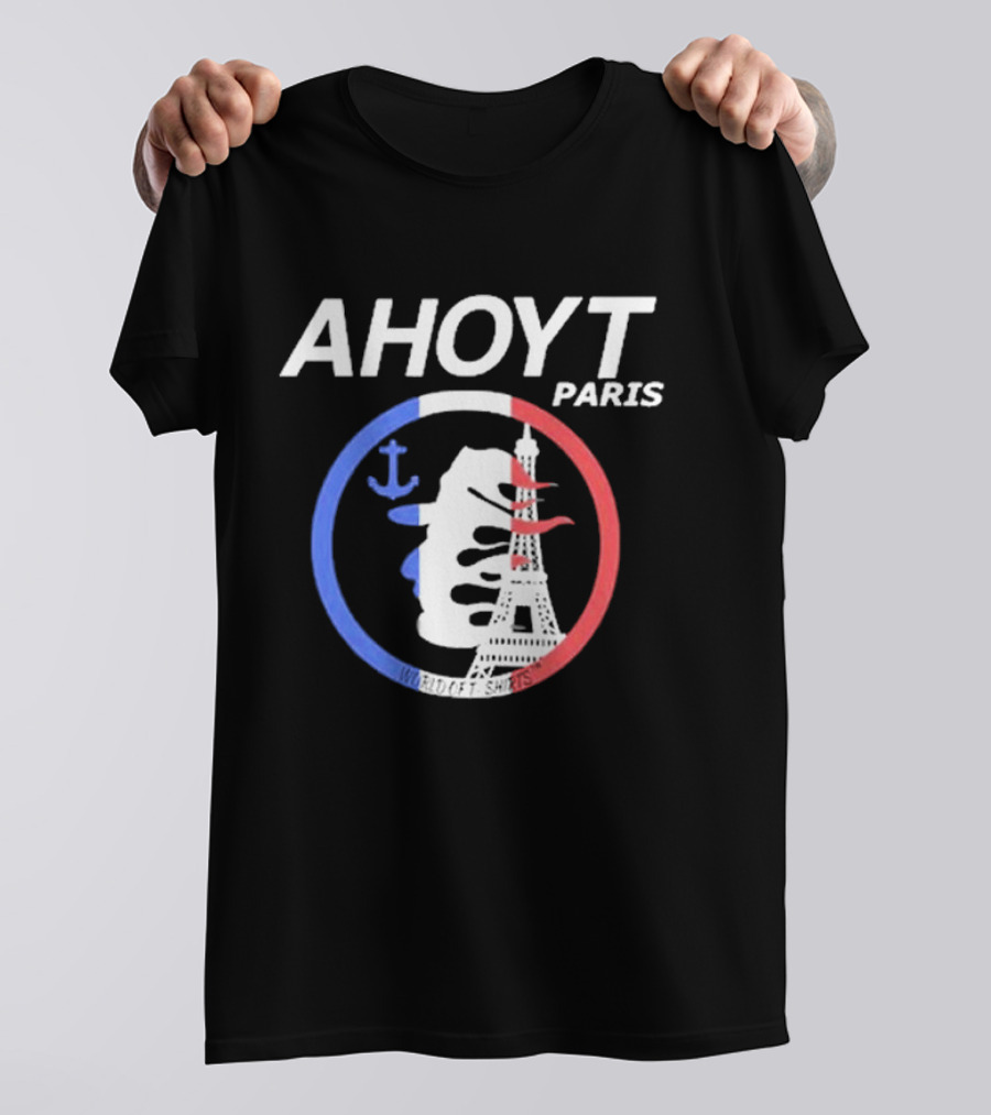 Ahoyt Paris Anchor Eiffel Tower Red Blue Circle No Budget Pirates T-Shirt