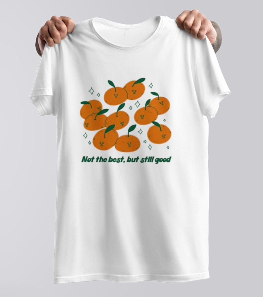Summer Salt Not The Best But Still Good Cute Orange Faces With Green Leaves T-Shirt