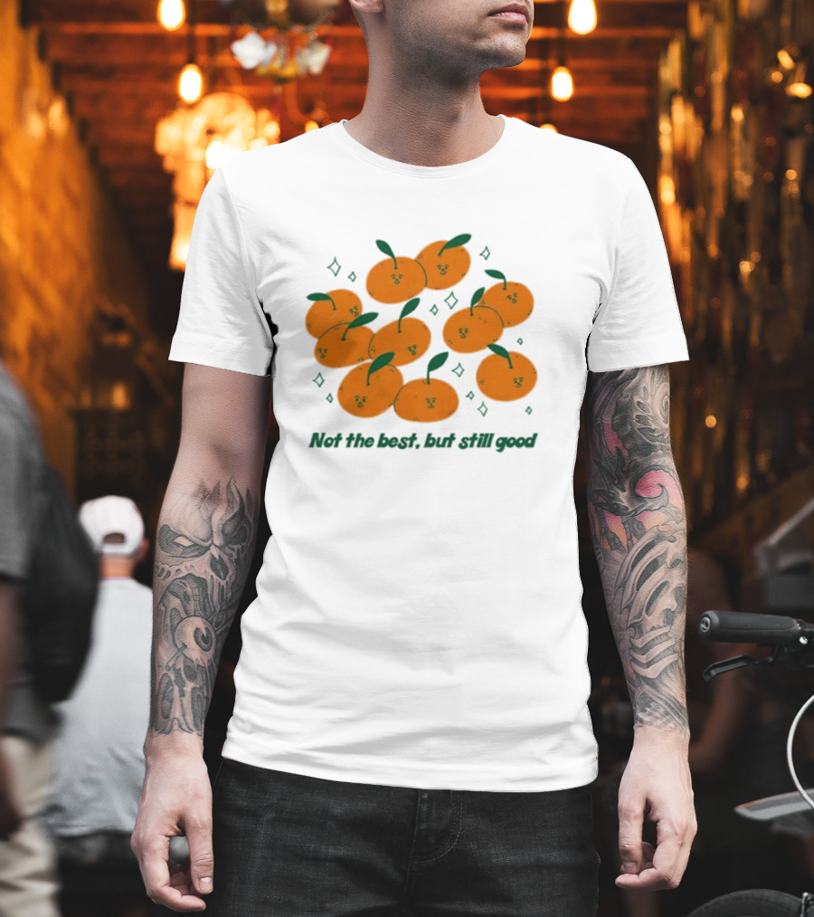 Summer Salt Not The Best But Still Good Cute Orange Faces With Green Leaves T-Shirt
