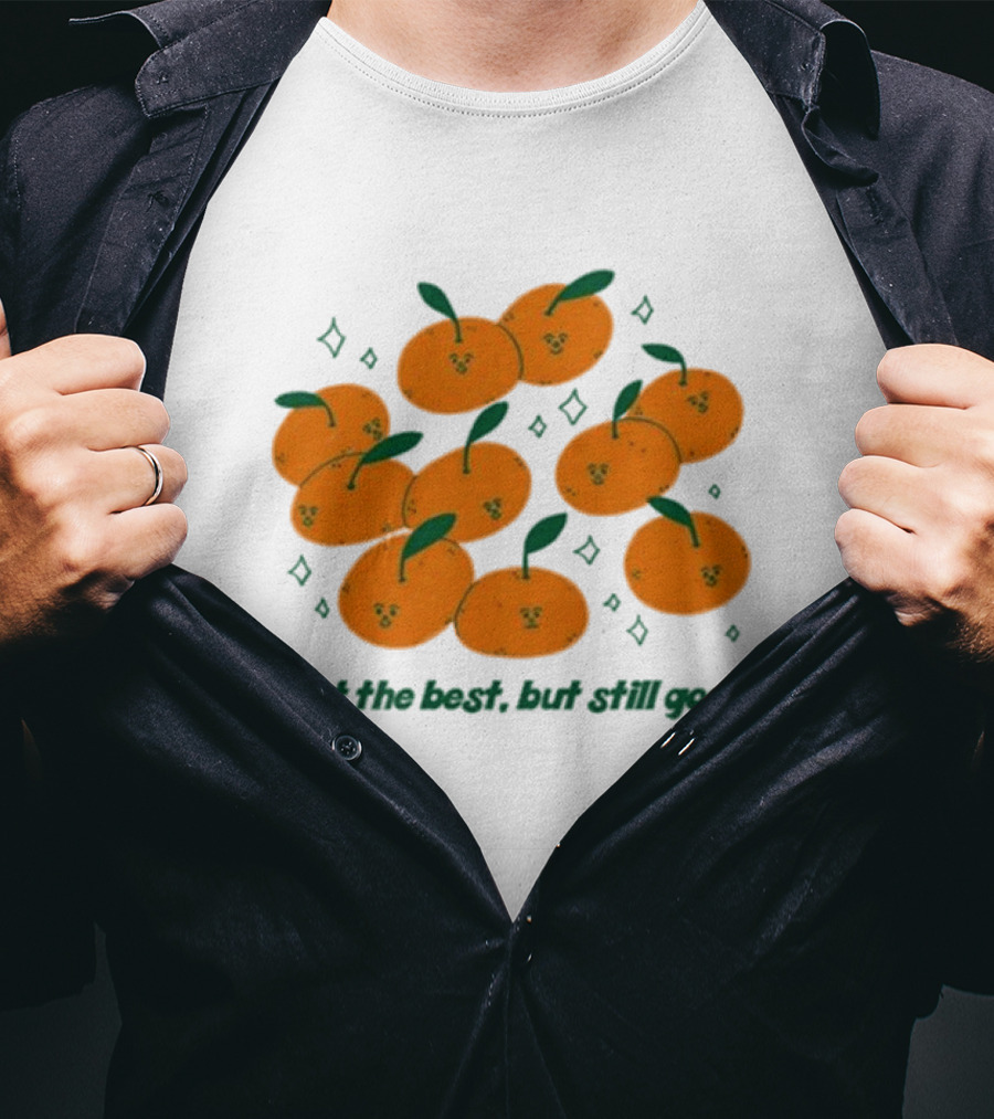 Summer Salt Not The Best But Still Good Cute Orange Faces With Green Leaves T-Shirt