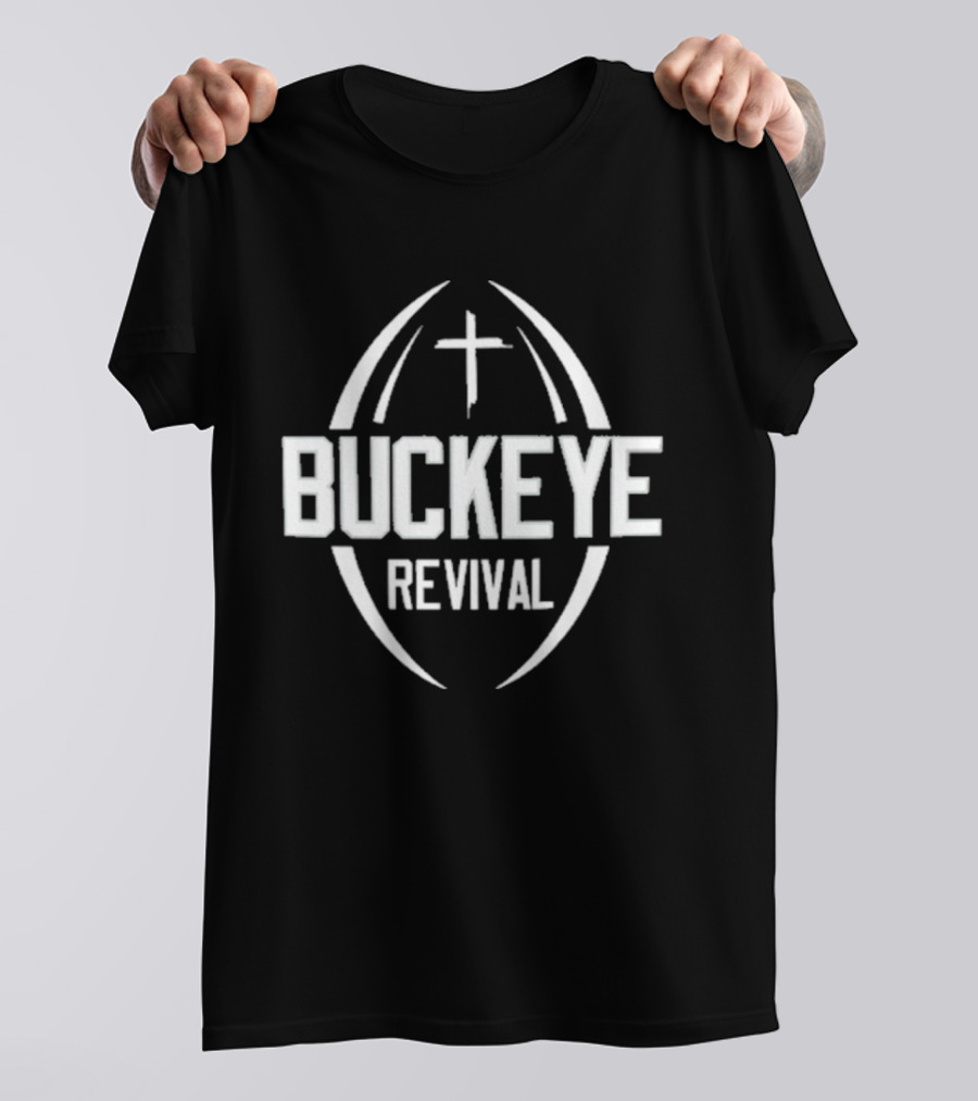Buckeye Revival Football Faith Cross Emblem T-Shirt