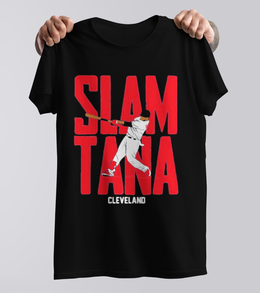 Carlos Santana Cleveland Baseball Slamtana Player T-Shirt