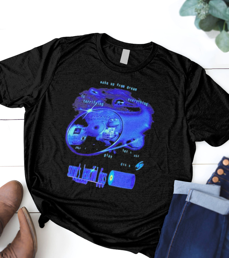 Frogger Everything Is Terrifying Let Yourself Play Scruff's Beautiful Discs CHANNEL17 T-Shirt