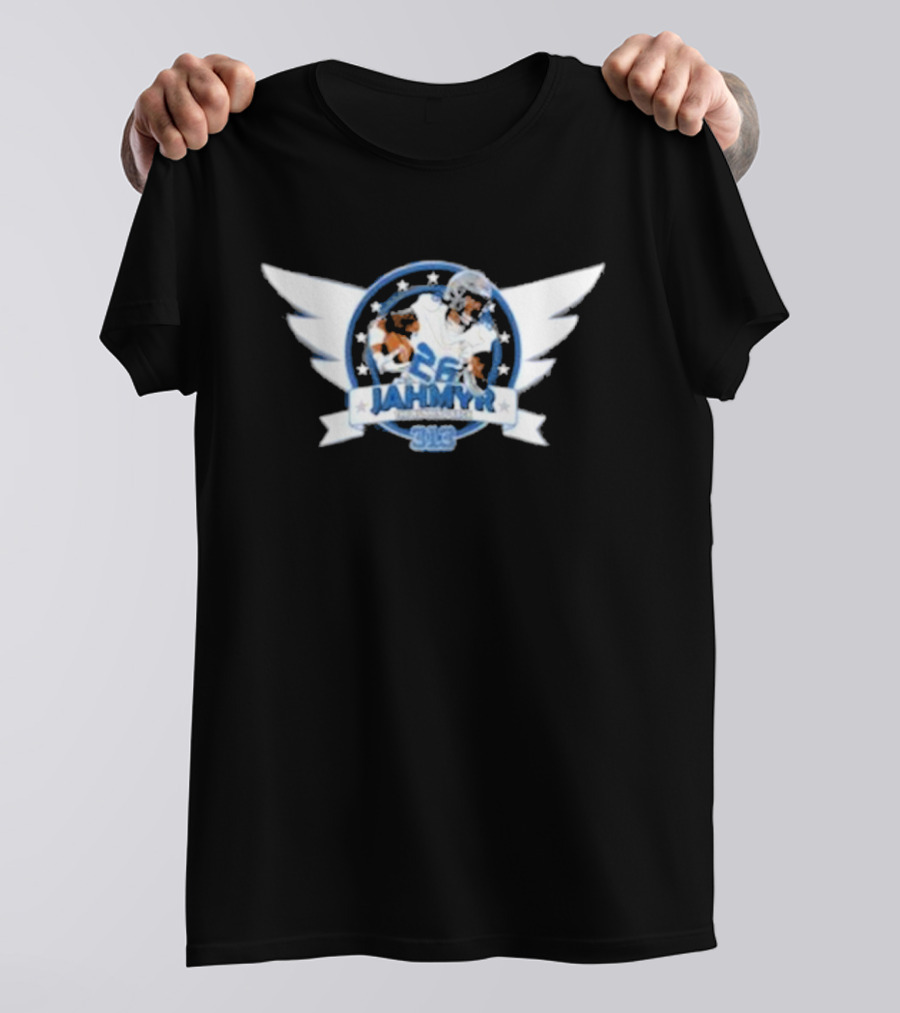 Jahmyr Running Back 26 Wings 313 Detroit Lions T-Shirt