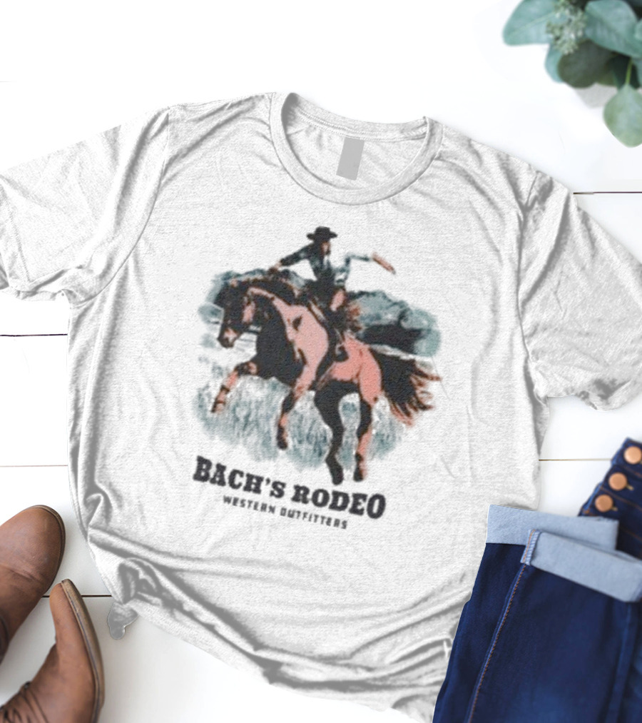 Bach’s Rodeo Western Outfitters Cowboy Horse Adventure T-Shirt