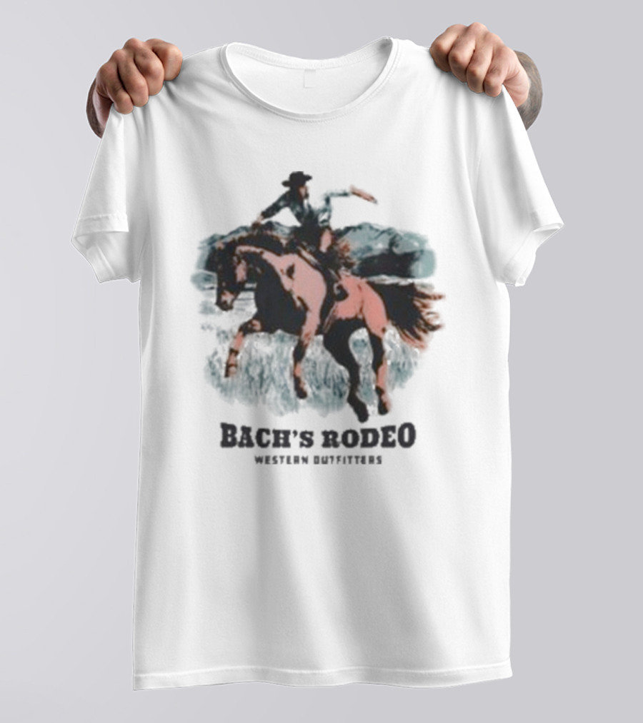 Bach’s Rodeo Western Outfitters Cowboy Horse Adventure T-Shirt