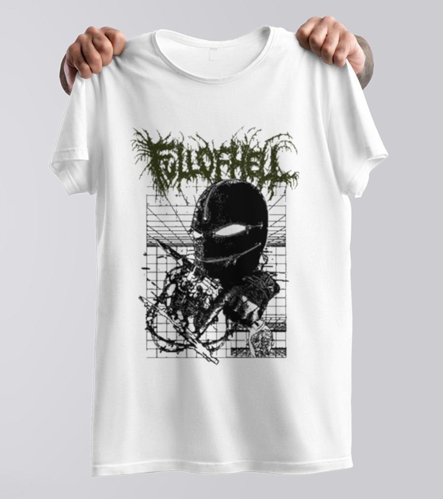 Full Of Hell Zipper Mask Brutal T-Shirt