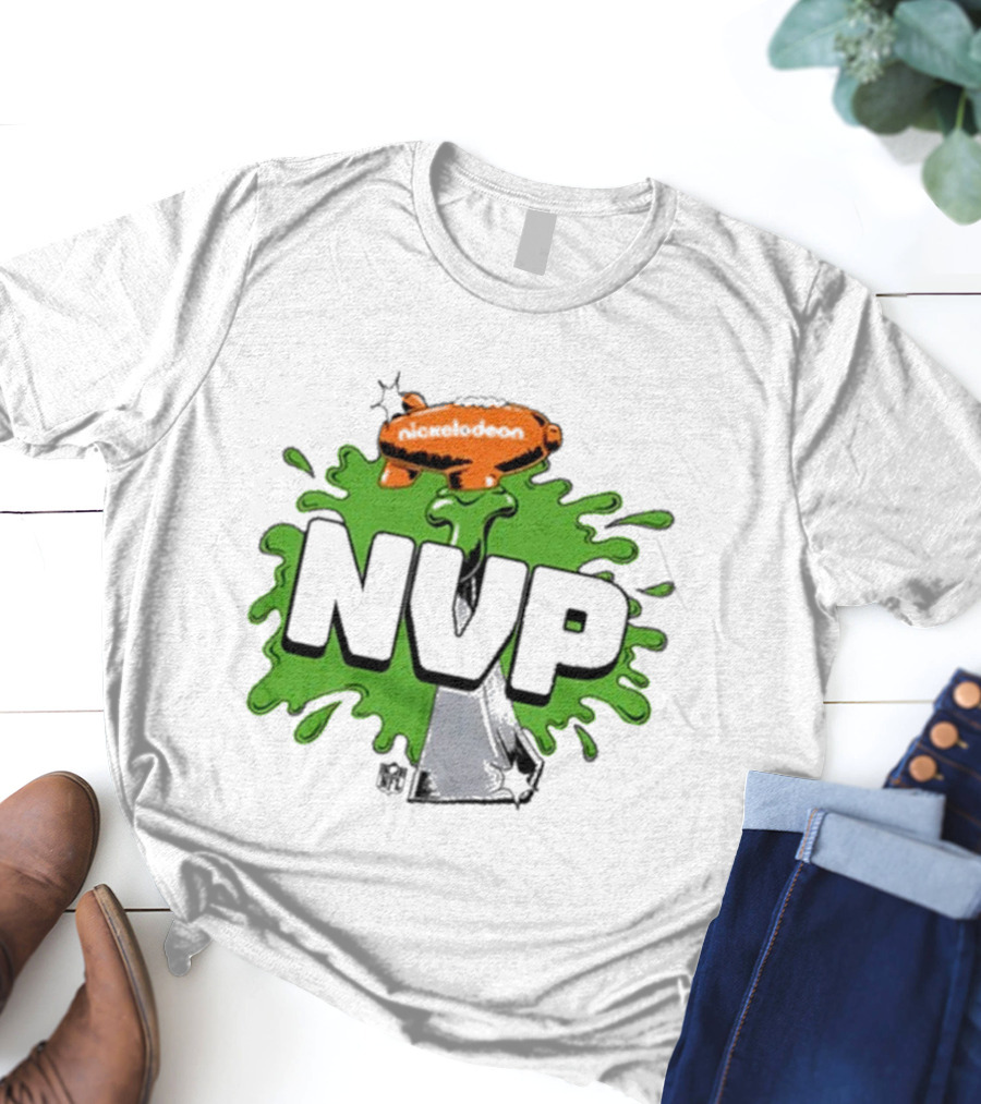 Joe Burrow Nickelodeon NVP Green Slime Trophy NFL Blimp T-Shirt