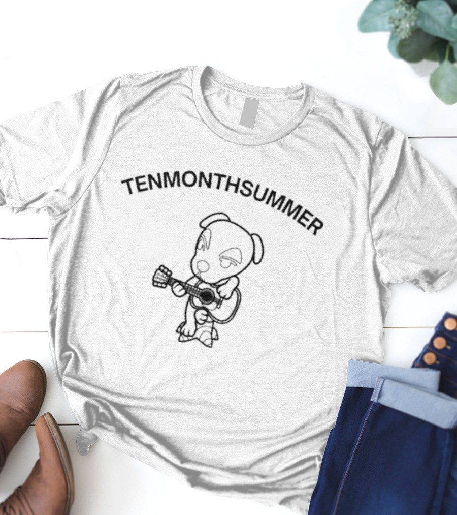 Tenmonthsummer Animated Dog Playing Guitar T-Shirt