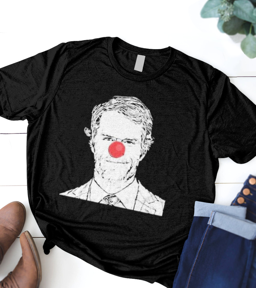 Bleed Philly Greg Olsen Clown Portrait With Red Nose T-Shirt
