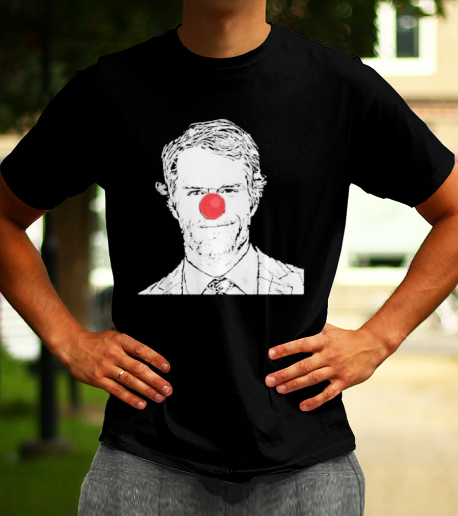 Bleed Philly Greg Olsen Clown Portrait With Red Nose T-Shirt