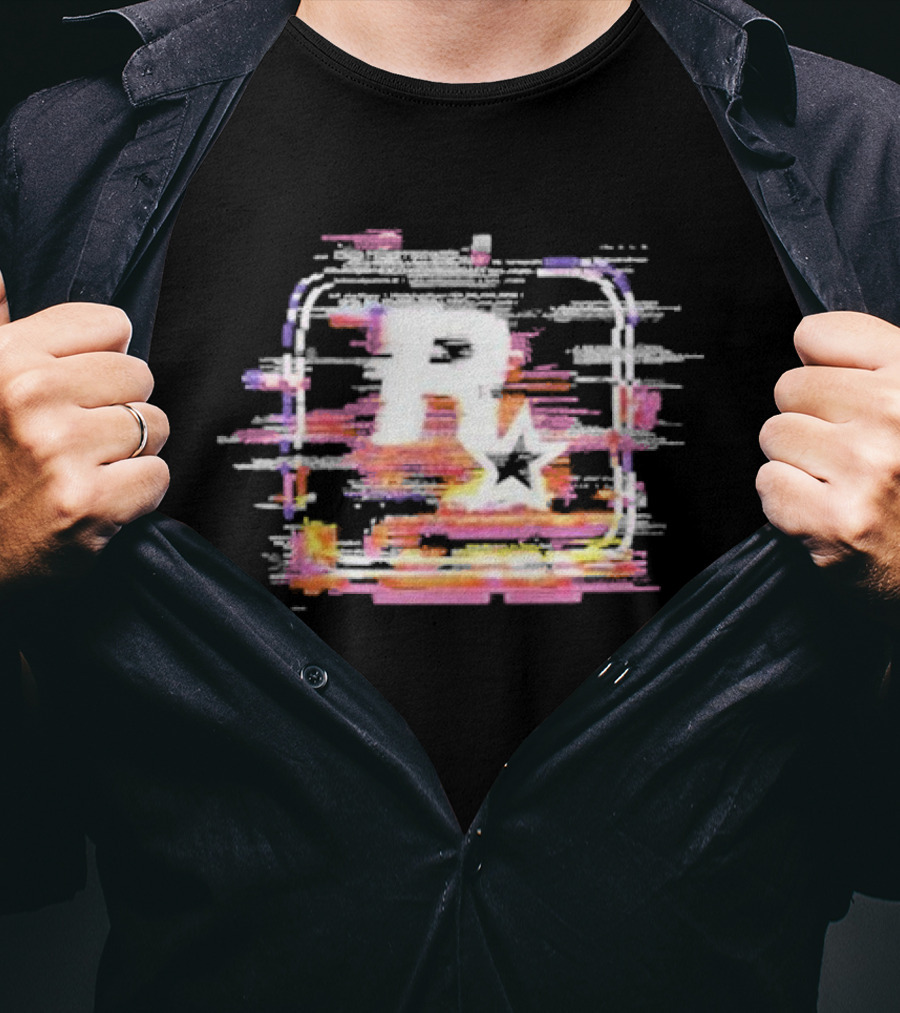GTA6 Rockstar Glitch R T-Shirt