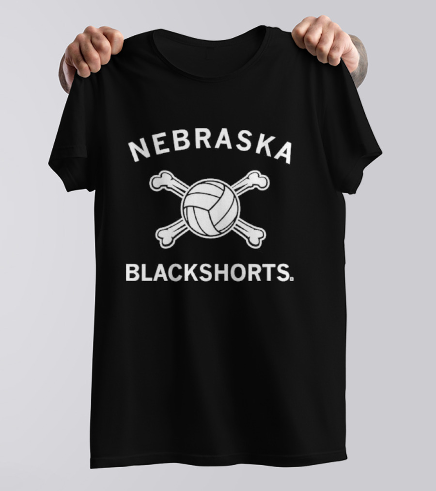 Nebraska Blackshorts Volleyball Crossbones T-Shirt