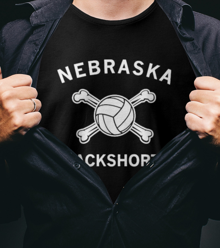 Nebraska Blackshorts Volleyball Crossbones T-Shirt