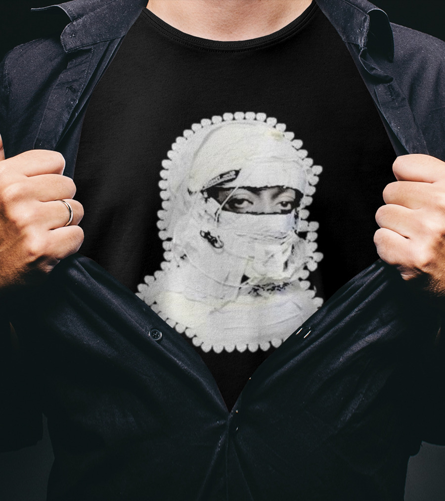 Noissey High Quality Functional Print Pull Over White Masked Figure T-Shirt