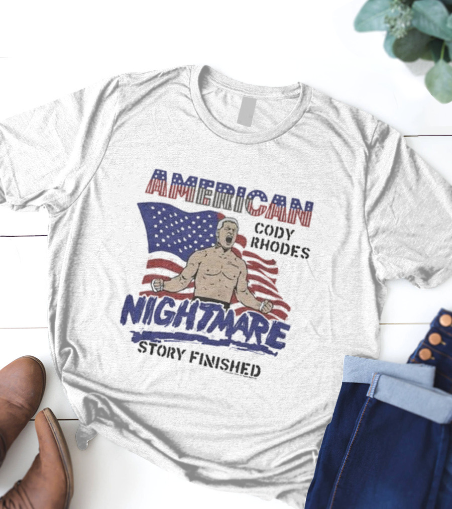Cody Rhodes American Nightmare Story Finished USA Flag T-Shirt