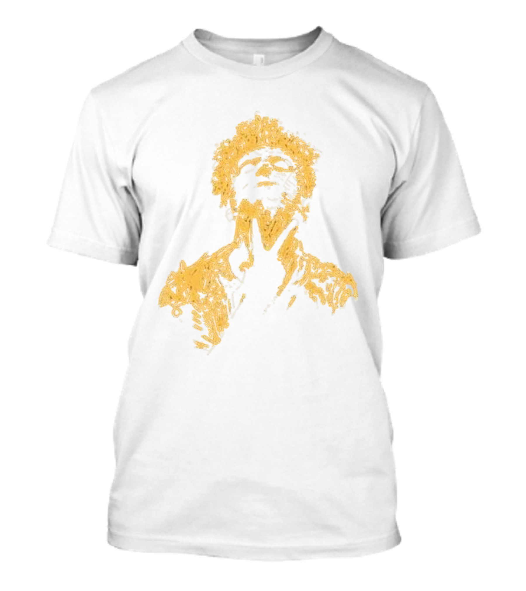 Anthony Green California Fire Relief Fund Charity Portrait Yellow Sketch T-Shirt