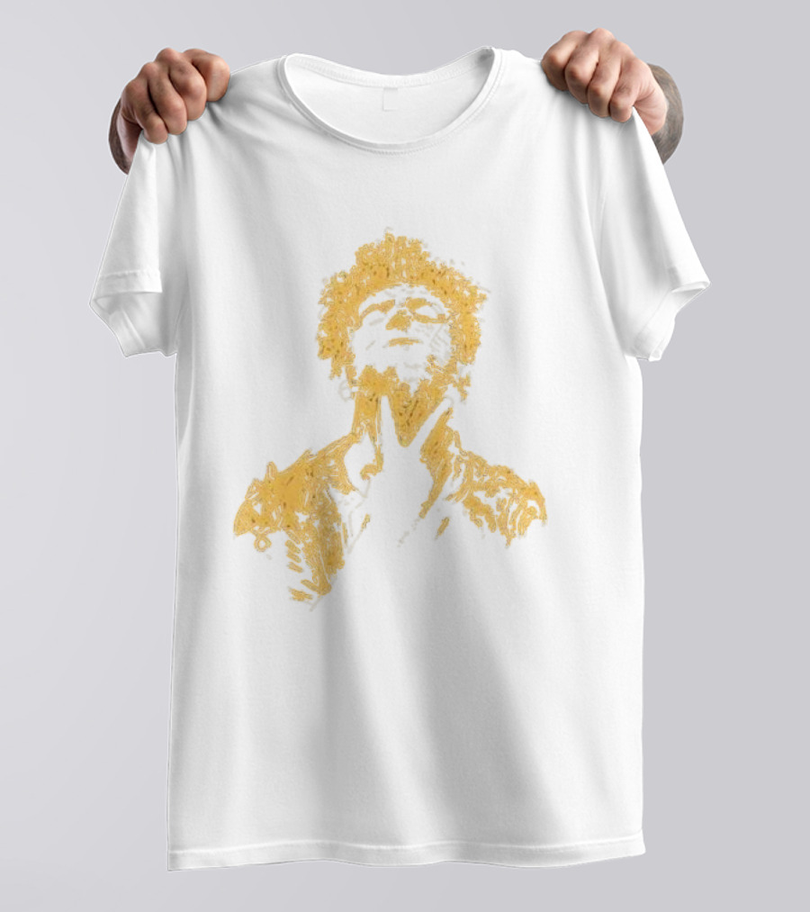 Anthony Green California Fire Relief Fund Charity Portrait Yellow Sketch T-Shirt