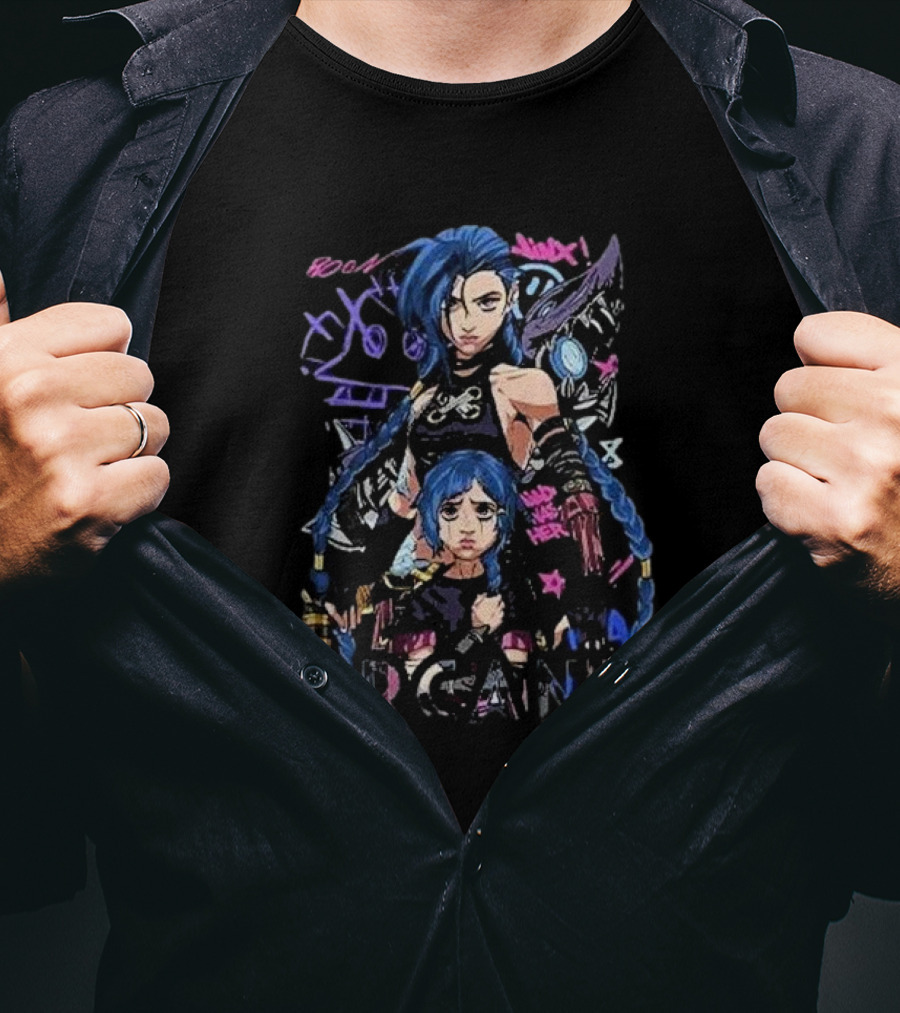 Jinx Arcane League Of Legends Roam Swagger T-Shirt