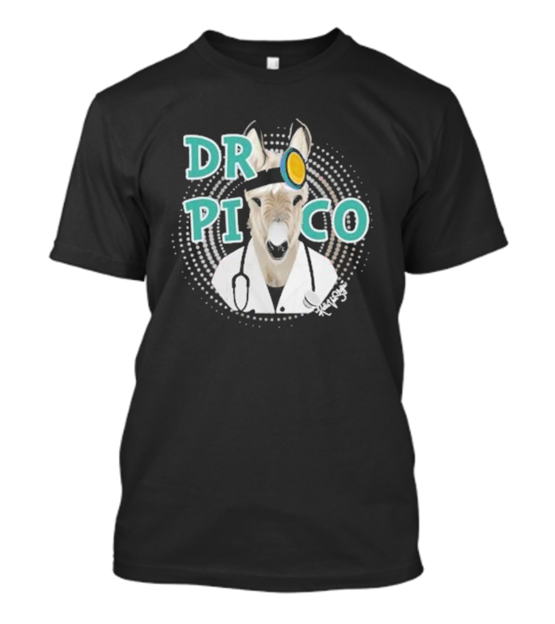 Katie Van Slyke Dr. Pico Doctor Donkey With Stethoscope And Head Mirror T-Shirt