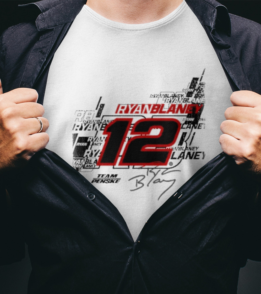 Ryan Blaney 12 Team Penske Signature Racing T-Shirt