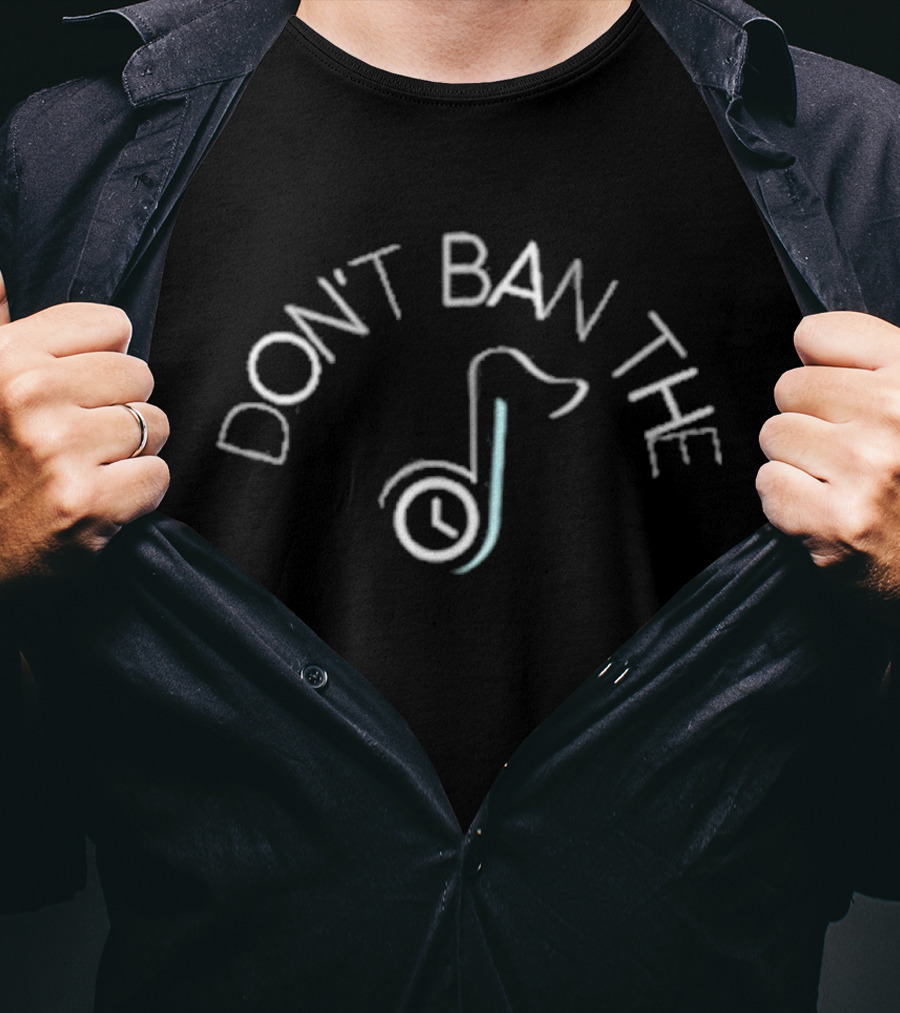 DON'T BAN THE TIKTOK CLOCK LOGO 2025 T-Shirt