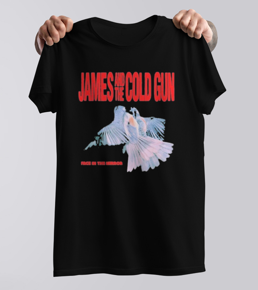 James And The Cold Gun Face In The Mirror Birds Image T-Shirt