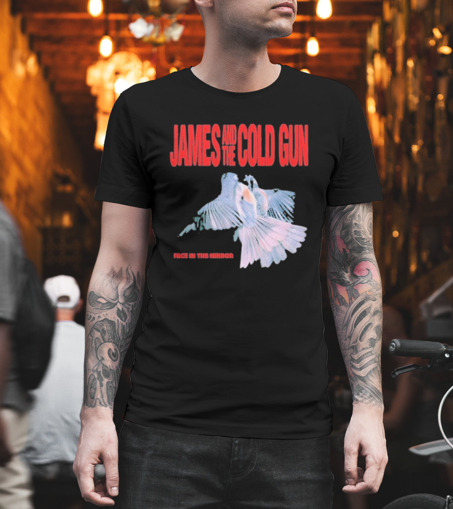 James And The Cold Gun Face In The Mirror Birds Image T-Shirt