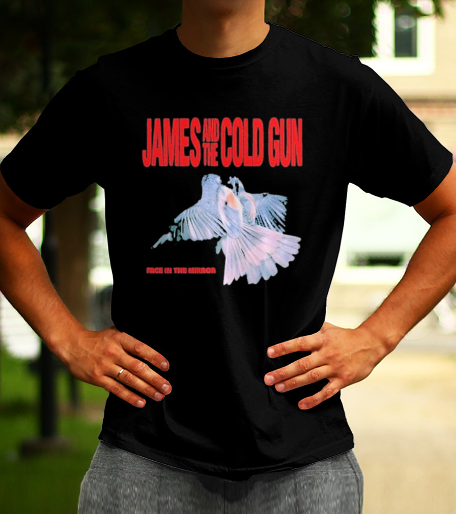 James And The Cold Gun Face In The Mirror Birds Image T-Shirt