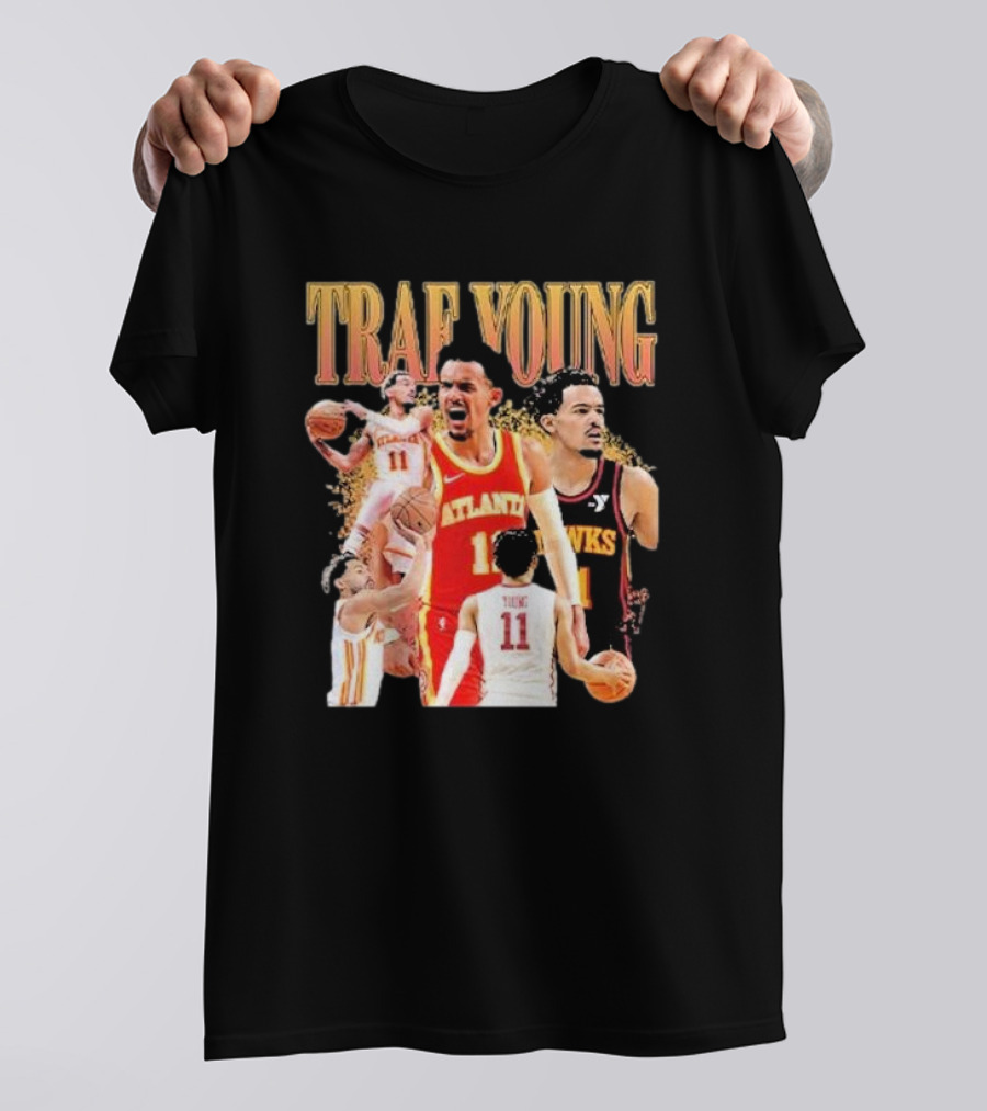 Trae Young Atlanta Hawks Basketball Collage T-Shirt