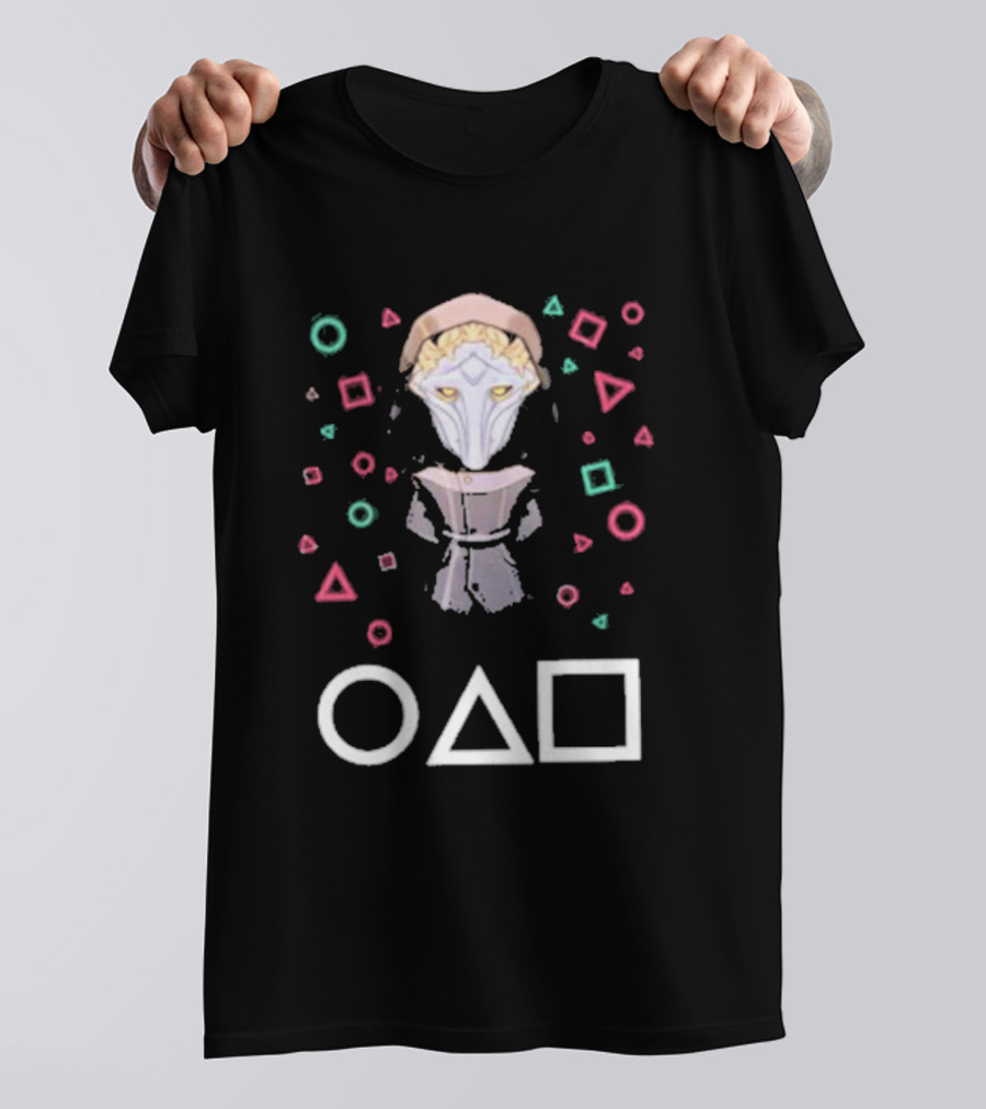 Viktor Arcane Squid Game Front Man Mask Symbols T-Shirt