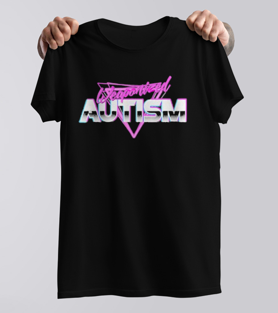 Weaponized Autism 80s Aesthetic Retro Cyberpunk T-Shirt