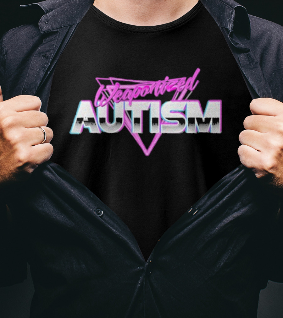 Weaponized Autism 80s Aesthetic Retro Cyberpunk T-Shirt