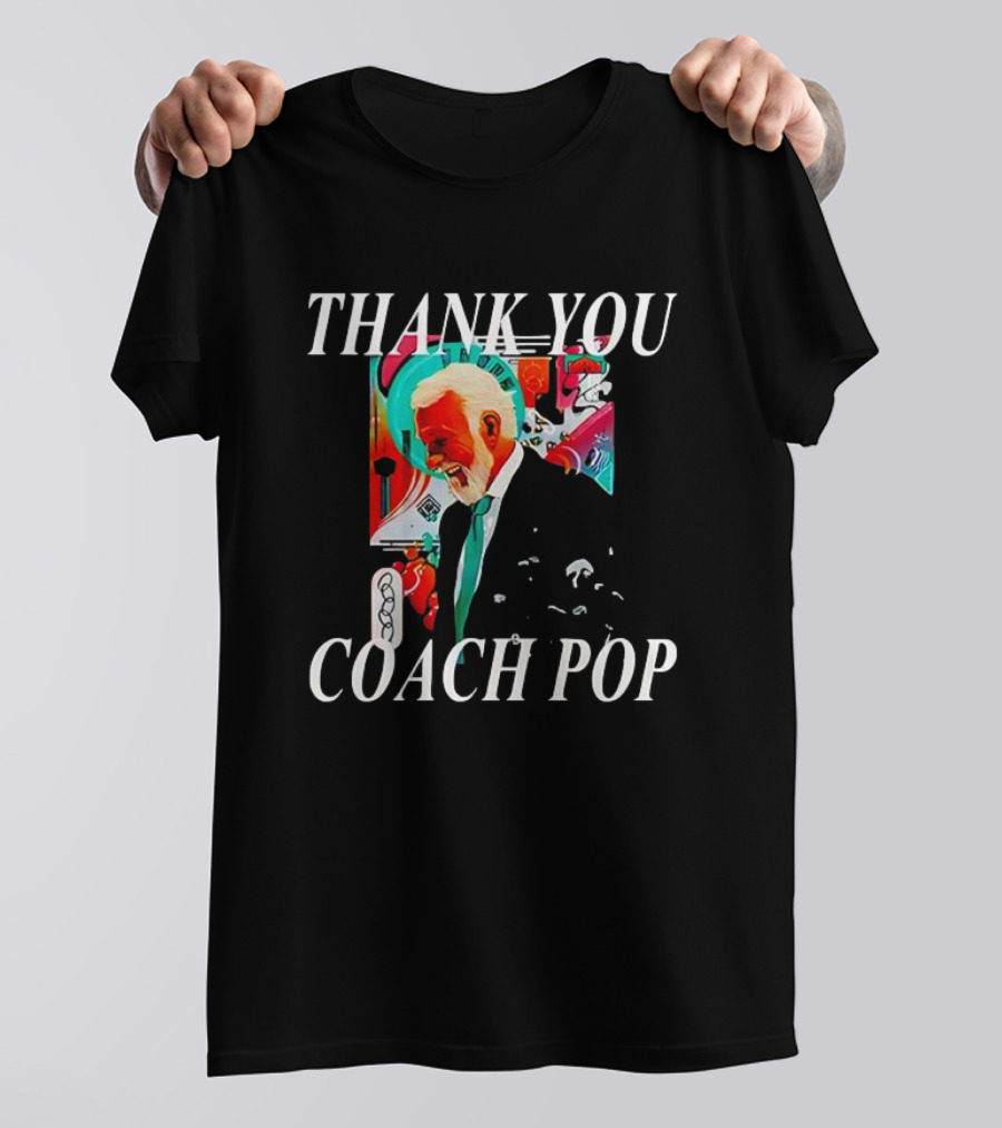 Thank You Coach Pop San Antonio Spurs Gregg Popovich Celebration T-Shirt