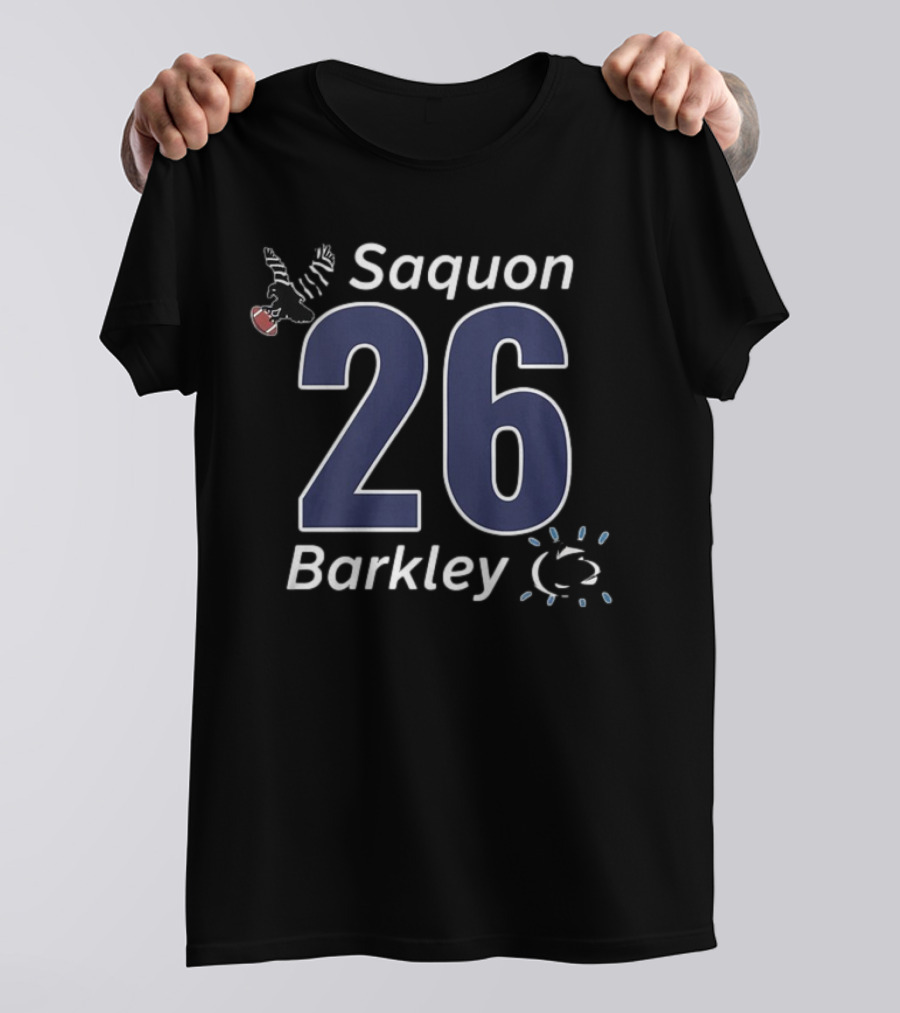 Saquon Barkley 26 Eagle Pen Stat Football Theme T-Shirt