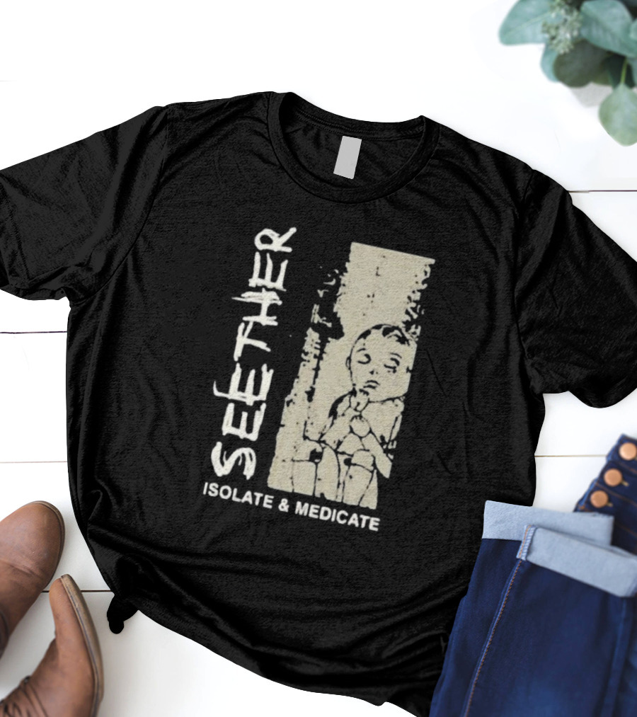 Seether Isolate And Medicate Grunge Child Sketch T-Shirt