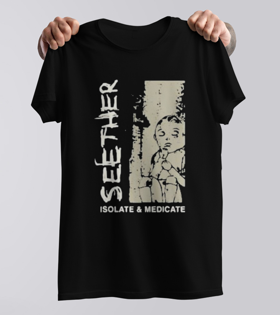 Seether Isolate And Medicate Grunge Child Sketch T-Shirt