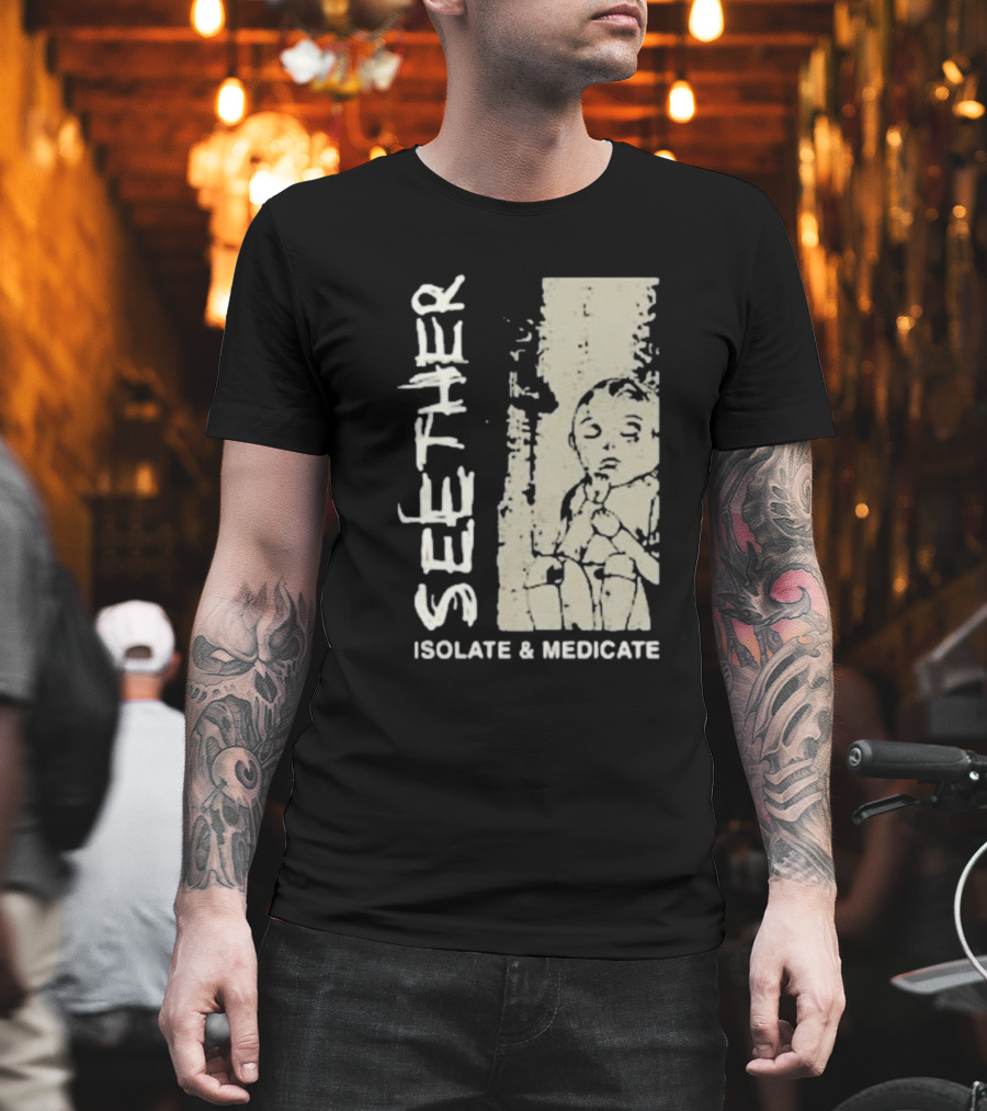Seether Isolate And Medicate Grunge Child Sketch T-Shirt