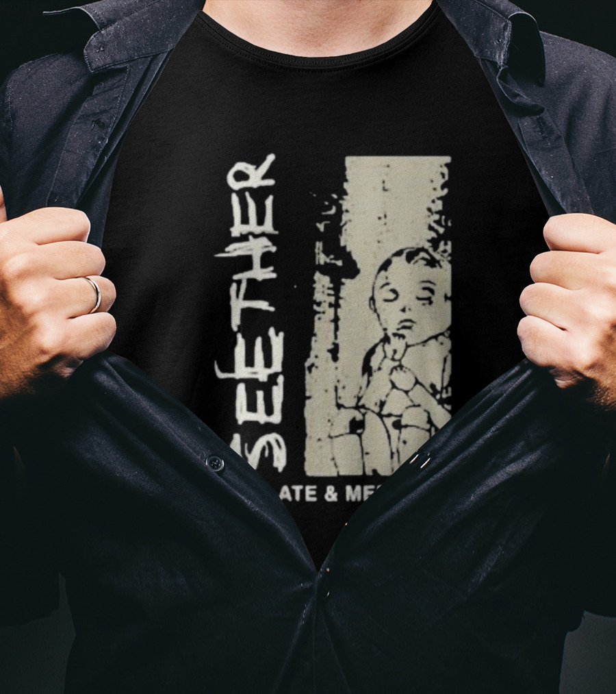 Seether Isolate And Medicate Grunge Child Sketch T-Shirt
