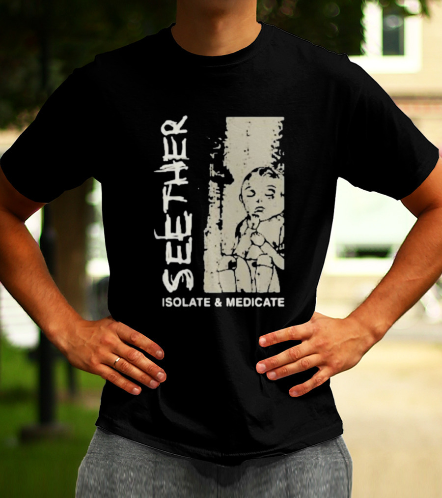 Seether Isolate And Medicate Grunge Child Sketch T-Shirt