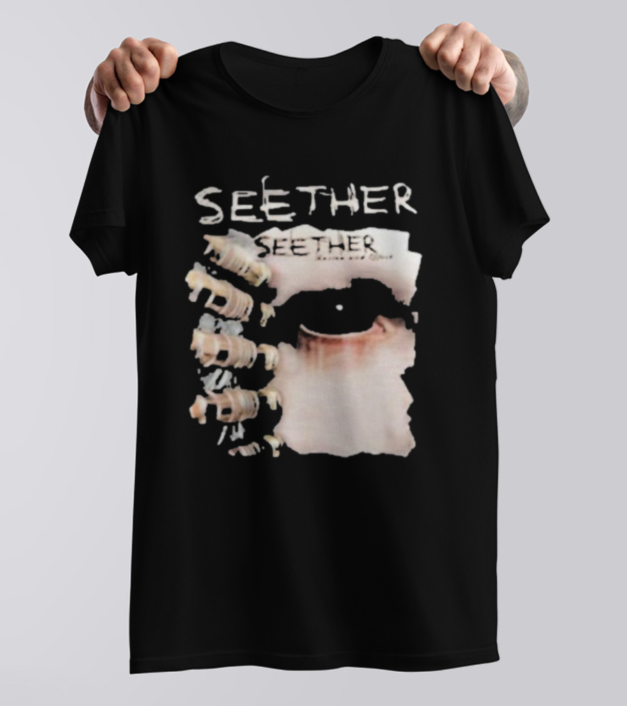 Seether Karma And Effect Eye Skeleton Couple Image T-Shirt
