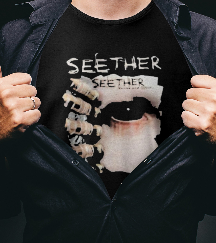 Seether Karma And Effect Eye Skeleton Couple Image T-Shirt