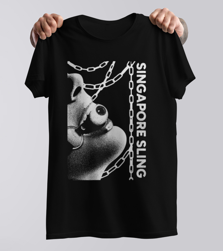 SINGAPORE SLING Mask Chains Artwork T-Shirt