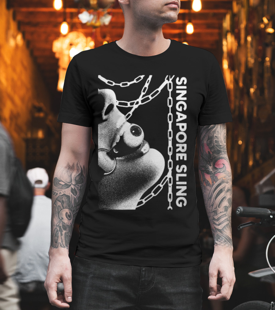 SINGAPORE SLING Mask Chains Artwork T-Shirt