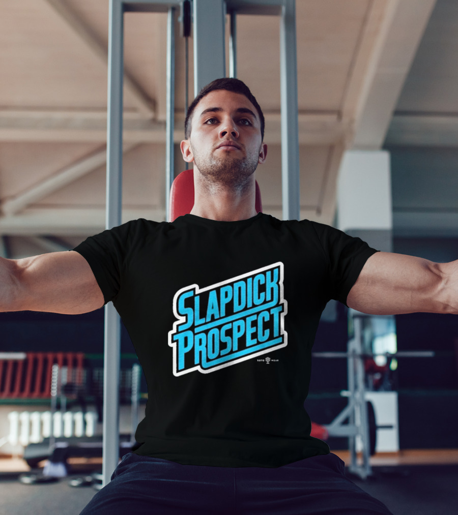 Slapdick Prospect Blue Bold Text T-Shirt