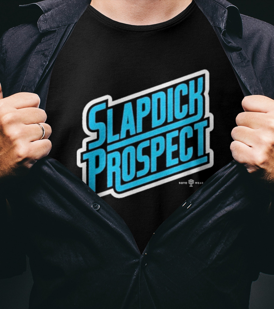 Slapdick Prospect Blue Bold Text T-Shirt