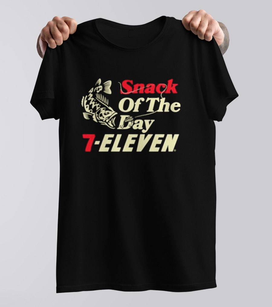Snack Of The Day Fish Graphic 7-Eleven T-Shirt