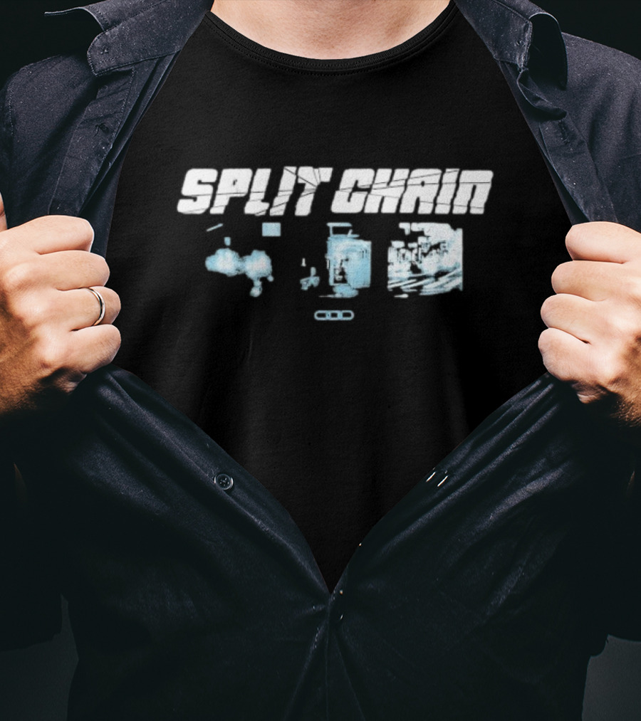 Split Chain Motionblur Exploring Futuristic Machinery And Abstract Dynamics T-Shirt